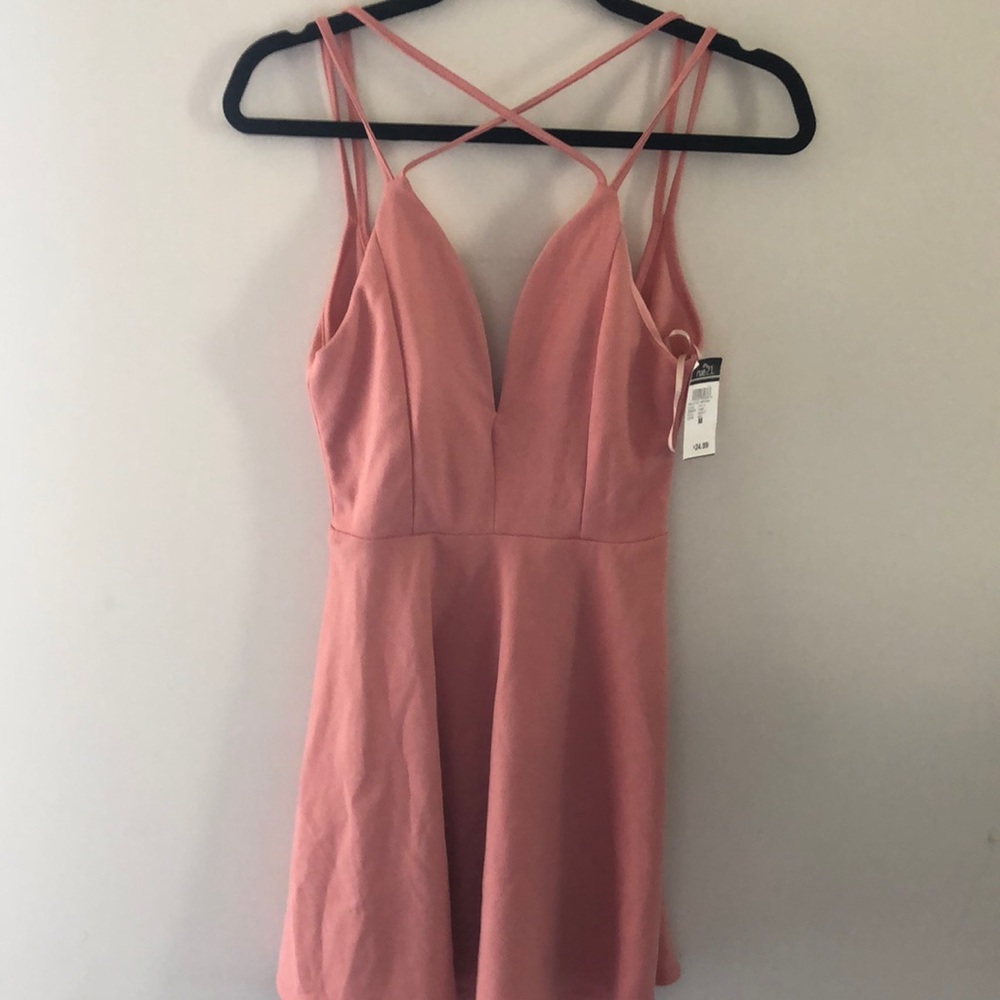Pink mini dress